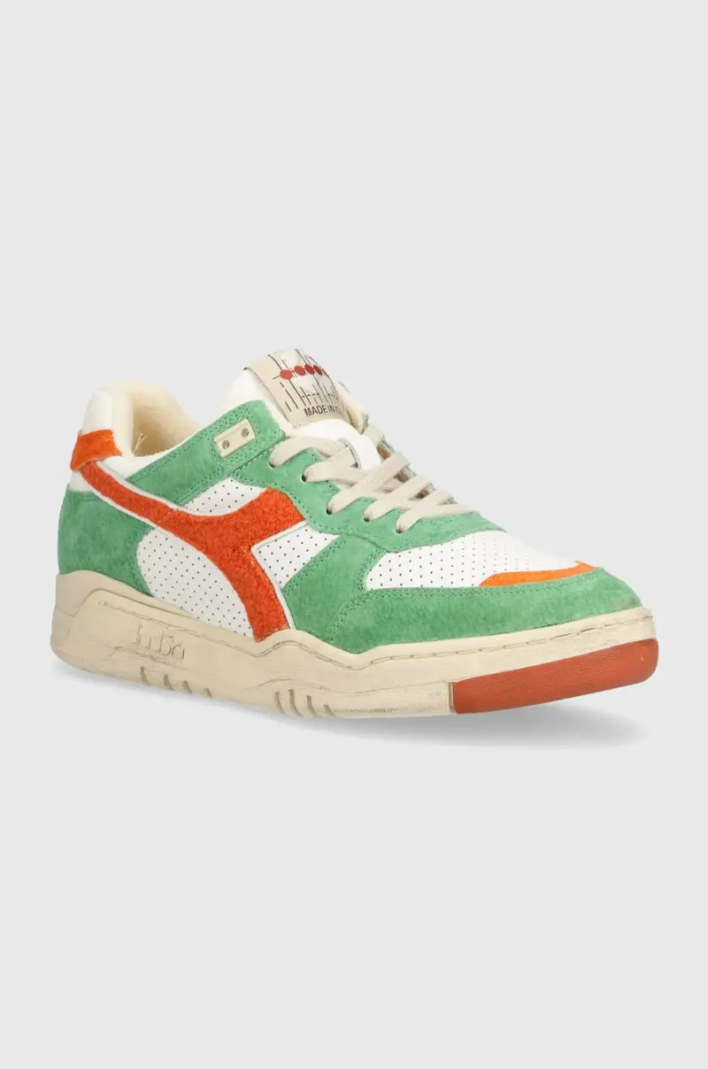 sneakers in pelle B.560 Used RR Italia colore verde 201.180481.30095