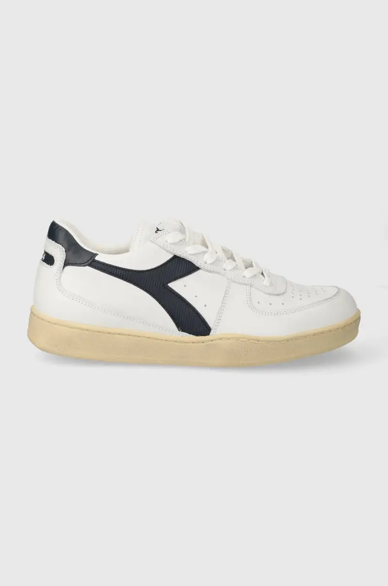 sneakers in pelle MI Basket Low Used colore bianco 201.179043.C4656