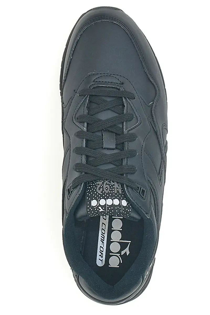 Sneakers nere tomaia liscia Diadora N 92 L [NERO] miniatura 3