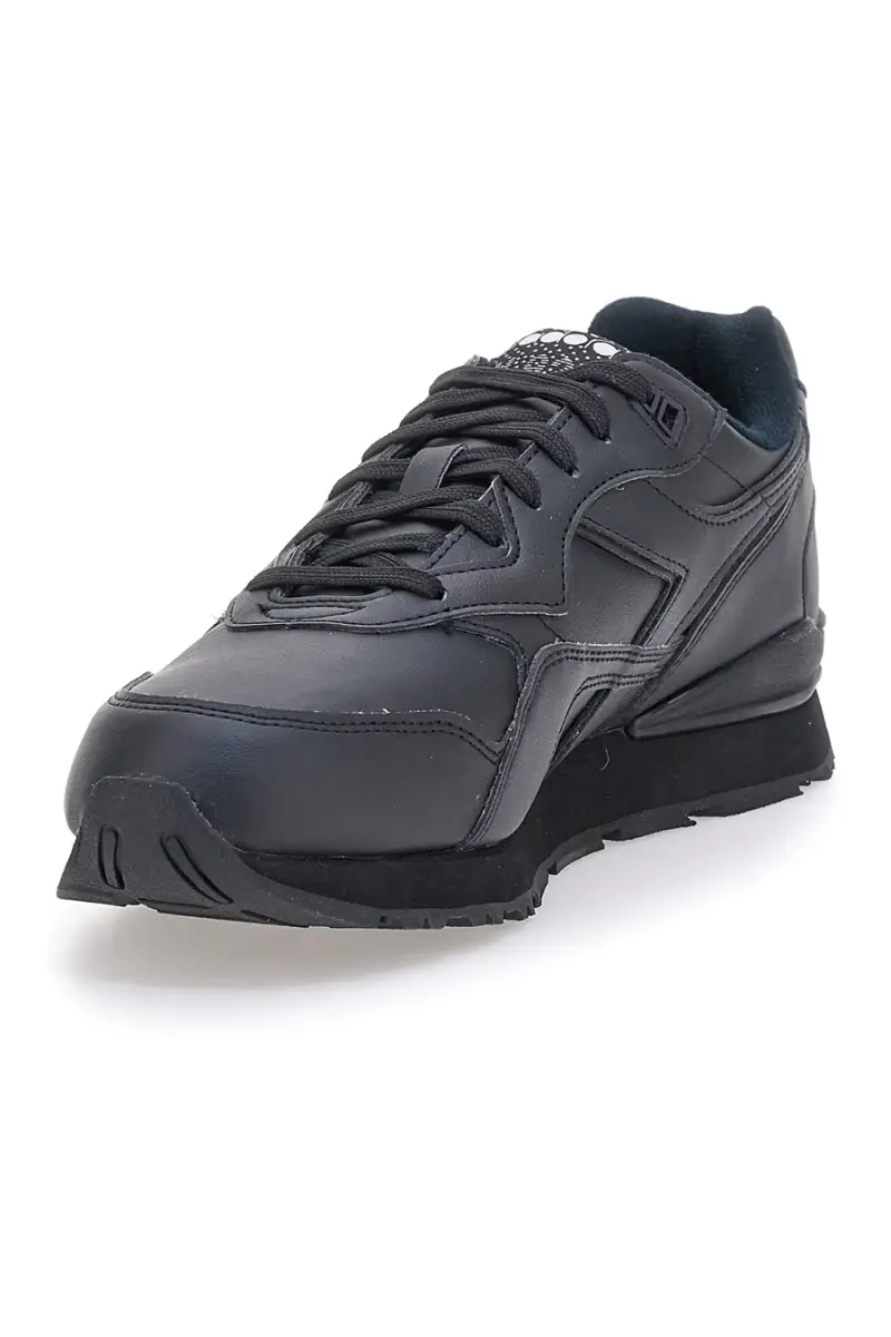 Sneakers nere tomaia liscia Diadora N 92 L [NERO] miniatura 4