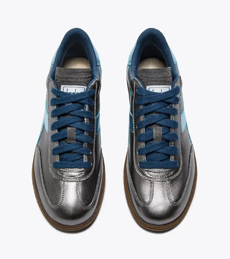 Sneakers trainer metalized grigio miniatura 2