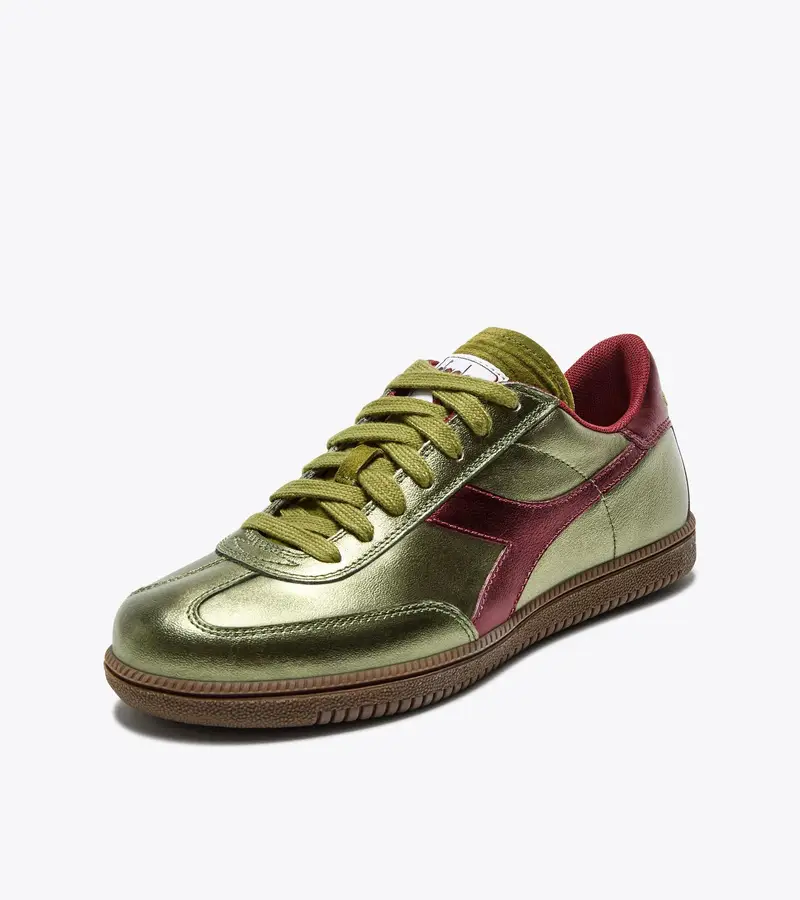 Sneakers trainer metalized verde miniatura 2