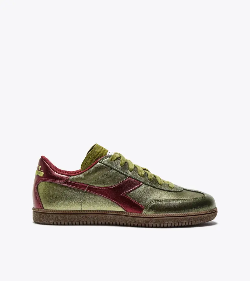 Sneakers trainer metalized verde