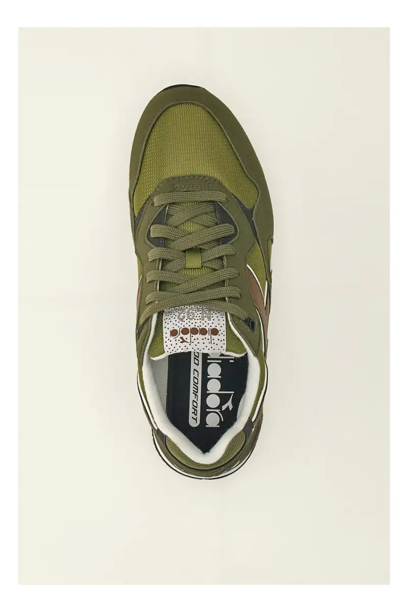 Sneakers verde militare inserti a contrasto Diadora N 92 [VERDE AVOCADO] miniatura 3