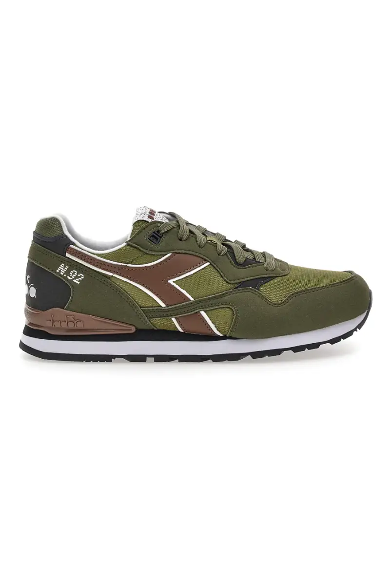 Sneakers verde militare inserti a contrasto Diadora N 92 [VERDE AVOCADO]