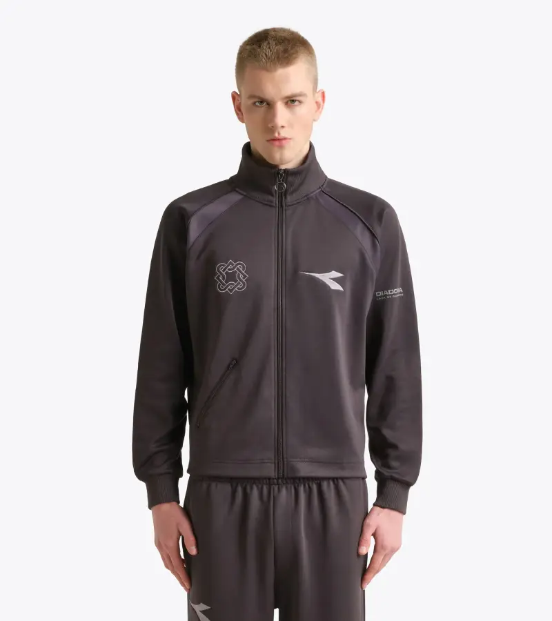 Diadora Maglia Track Jacket grigio scuro