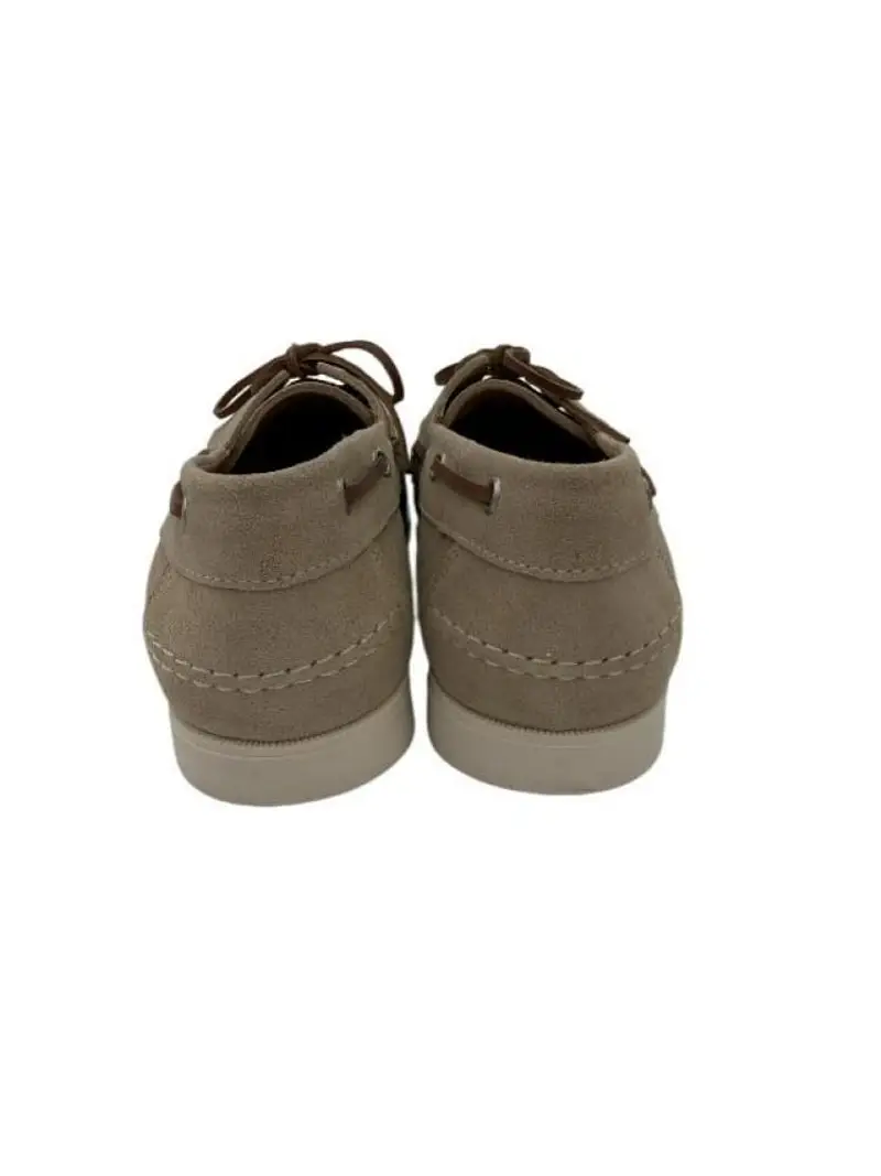Dianetti mocassino beige bambino in camoscio con lacci miniatura 3