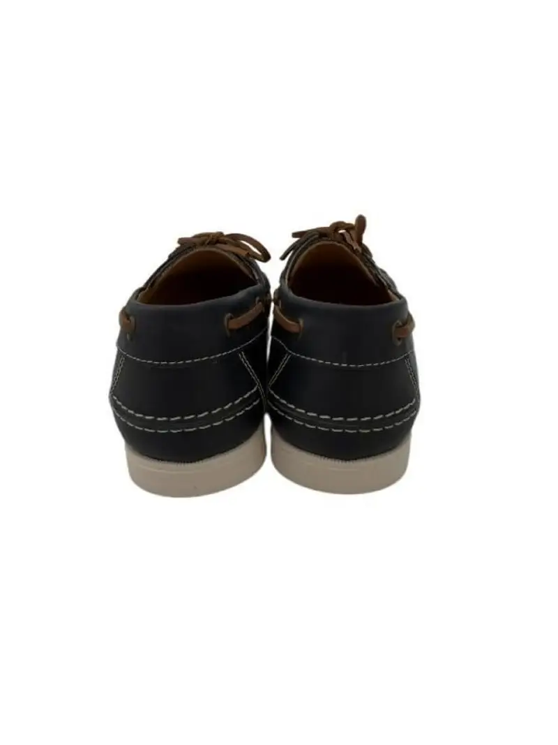 Dianetti mocassino blu navy bambino in pelle con lacci miniatura 3