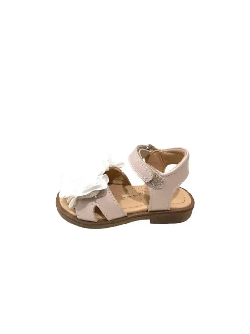 Dianetti scarpe bianche bambina artigianali chiusura in velcro miniatura 2