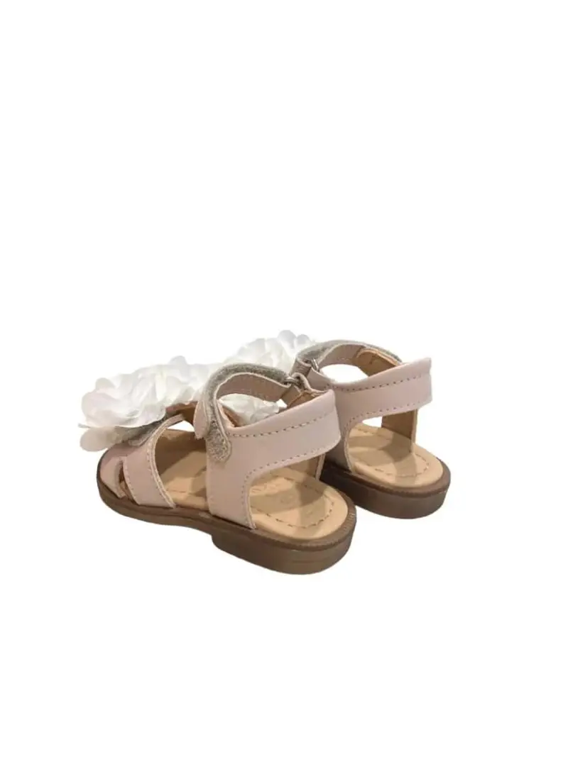 Dianetti scarpe bianche bambina artigianali chiusura in velcro miniatura 3