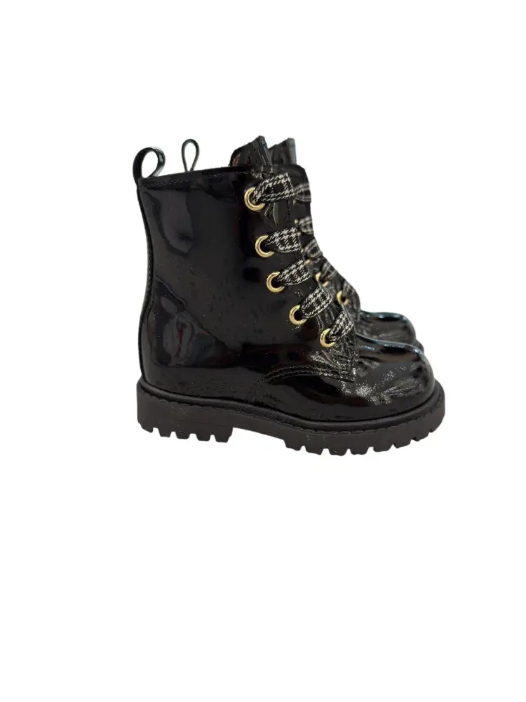 stivaletto nero bambina lucido