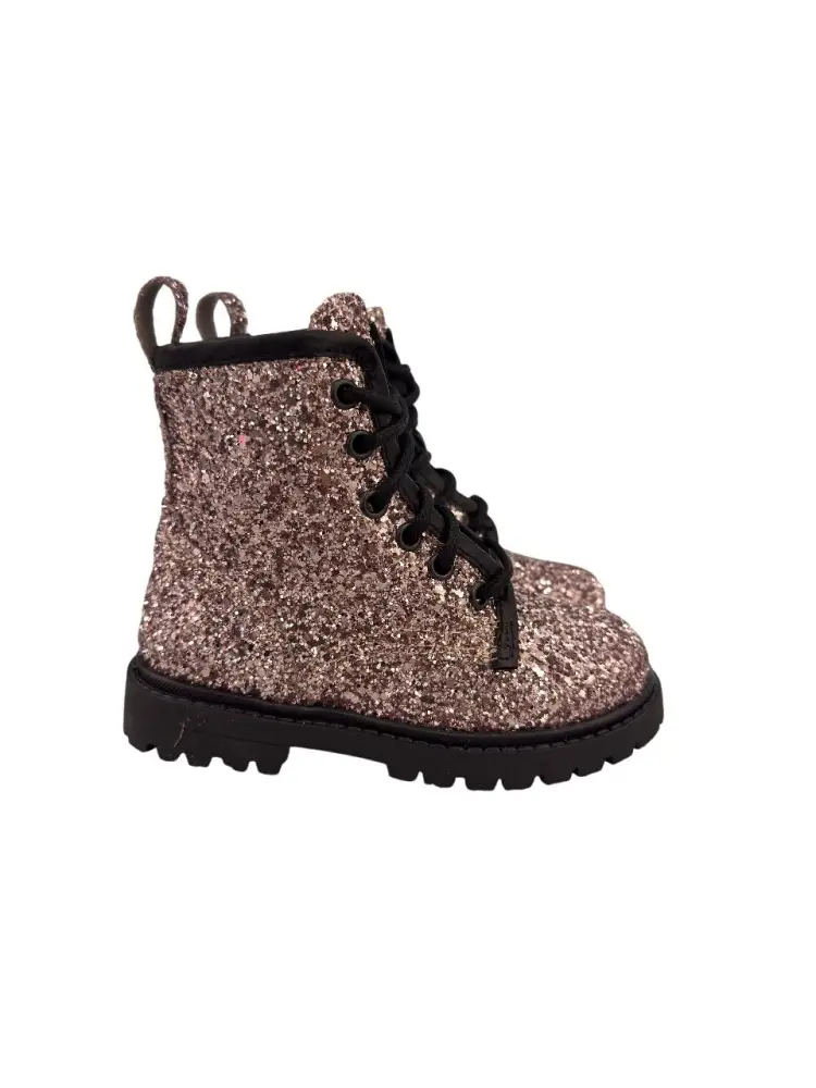 stivaletto rosa bambina con glitter