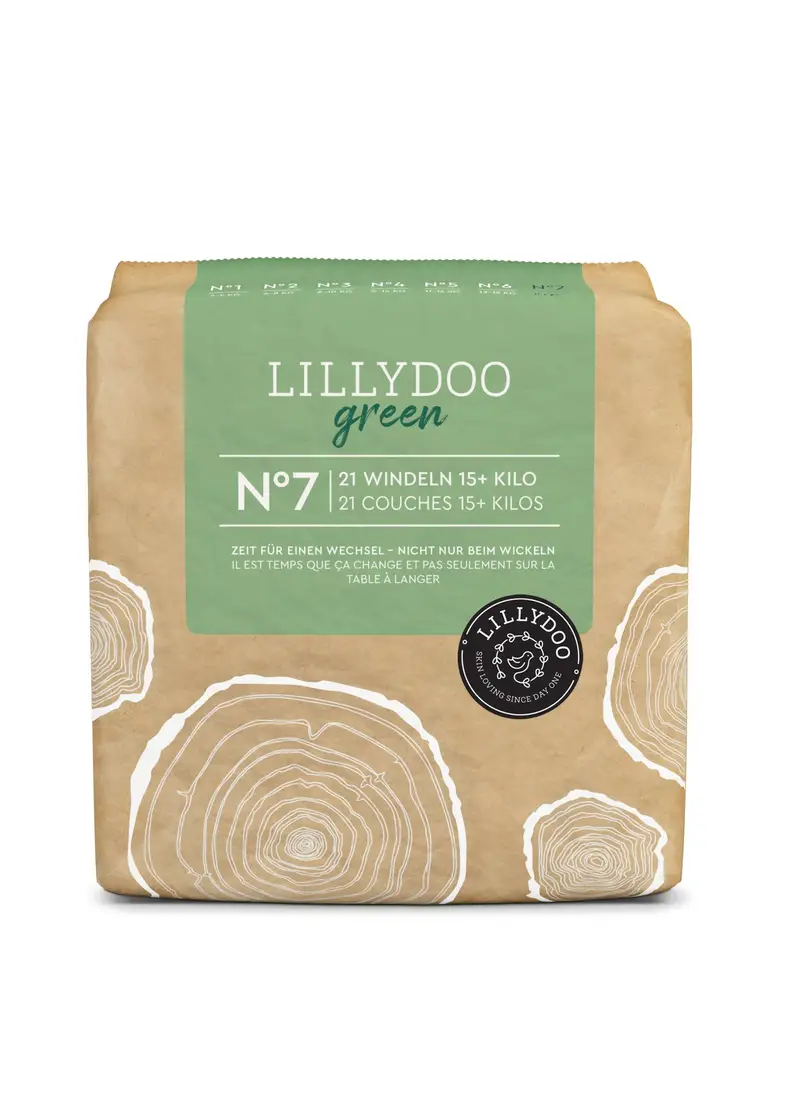 DIAPERS, Pannolini Ecologici Lillydoo Verdi, Unisex, Verde, Taglia: +15