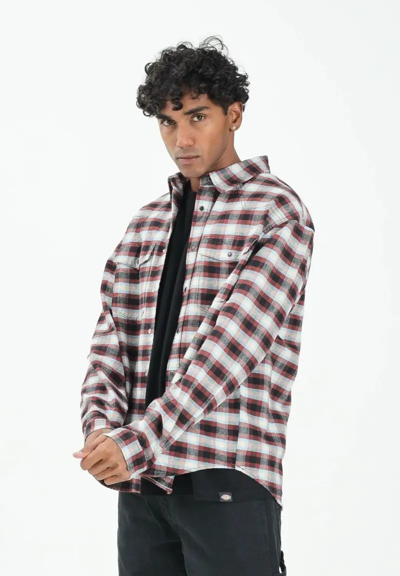 Camicia a manica lunga JOHNSONVILLE nera da uomo miniatura 2