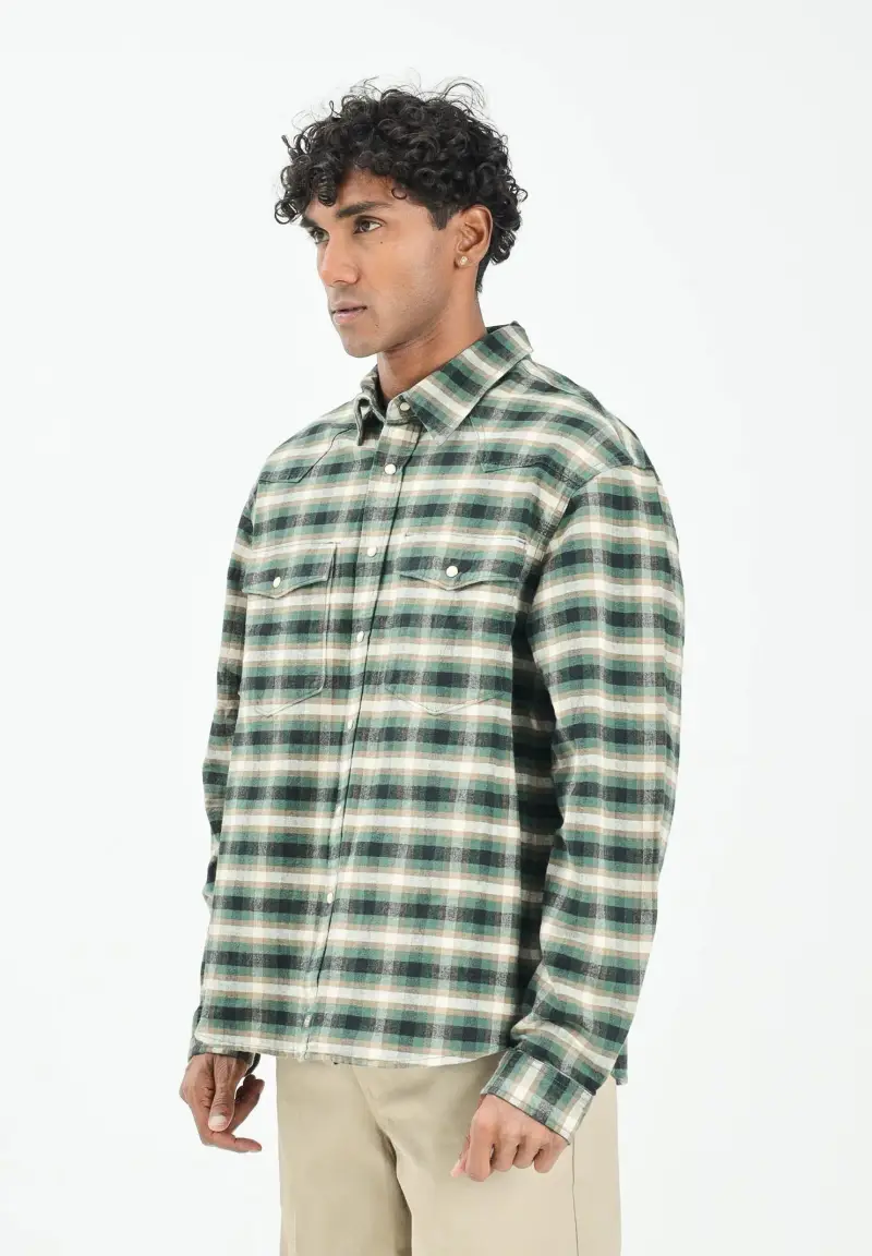 Camicia a manica lunga JOHNSONVILLE verde da uomo