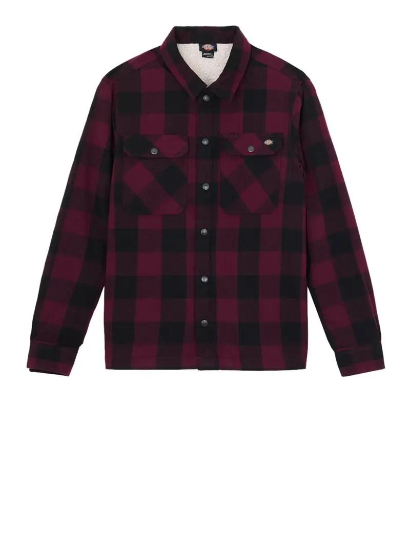 camicia casual dickies lined sacramento da uomo - bordeaux