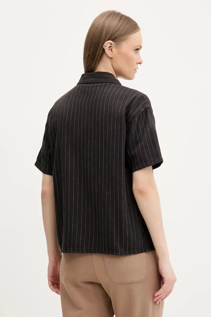 camicia in cotone donna colore nero DK0A4Z7UBLK1 miniatura 3