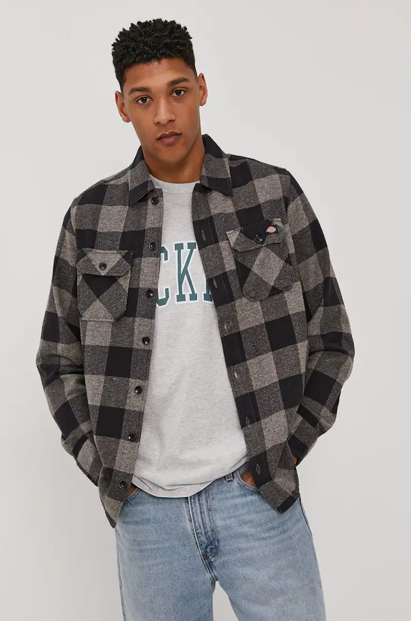 camicia in cotone Grigio