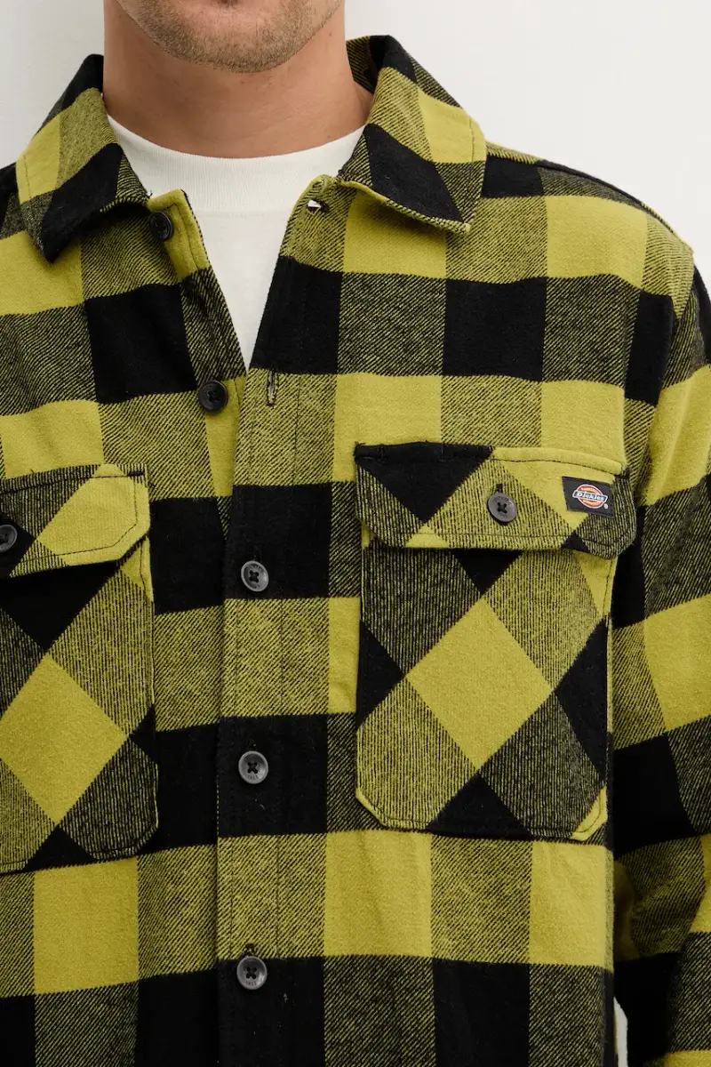 camicia in cotone uomo colore verde DK0A4XDZ miniatura 5