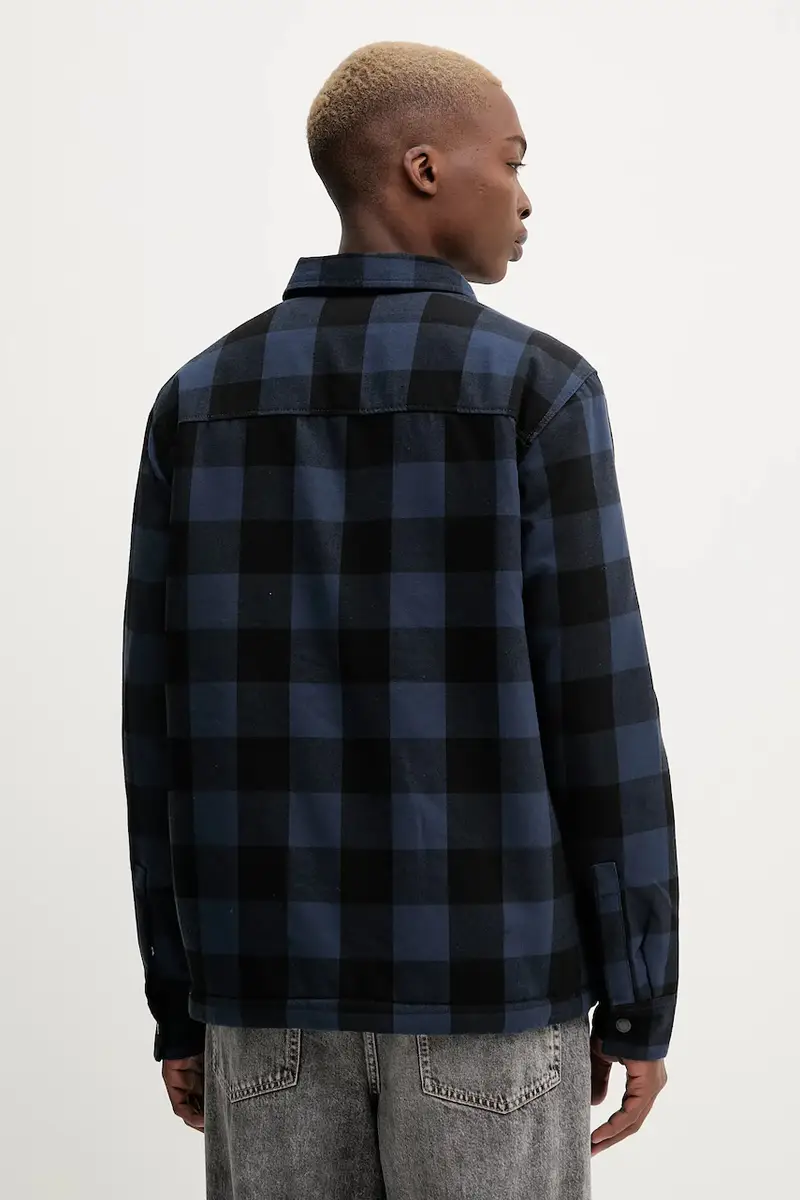 camicia uomo Blu navy miniatura 3