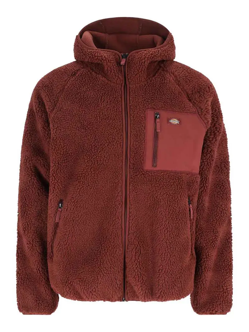 Felpa con cerniera Marrone