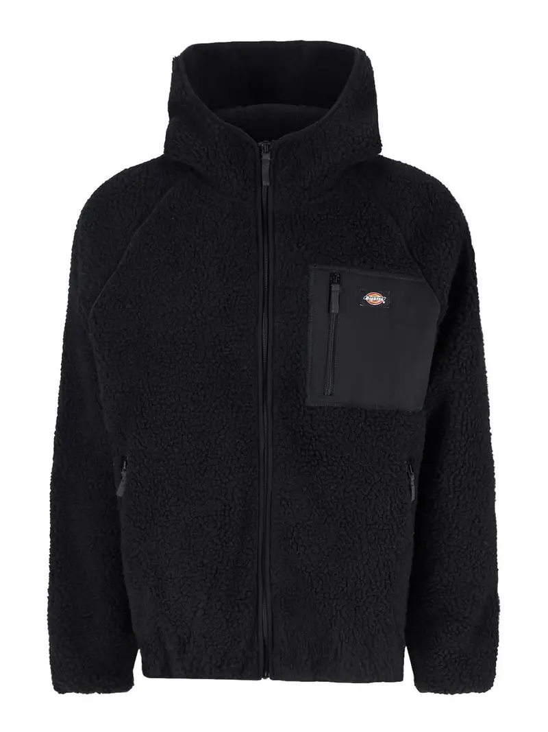 Felpa con cerniera Nero