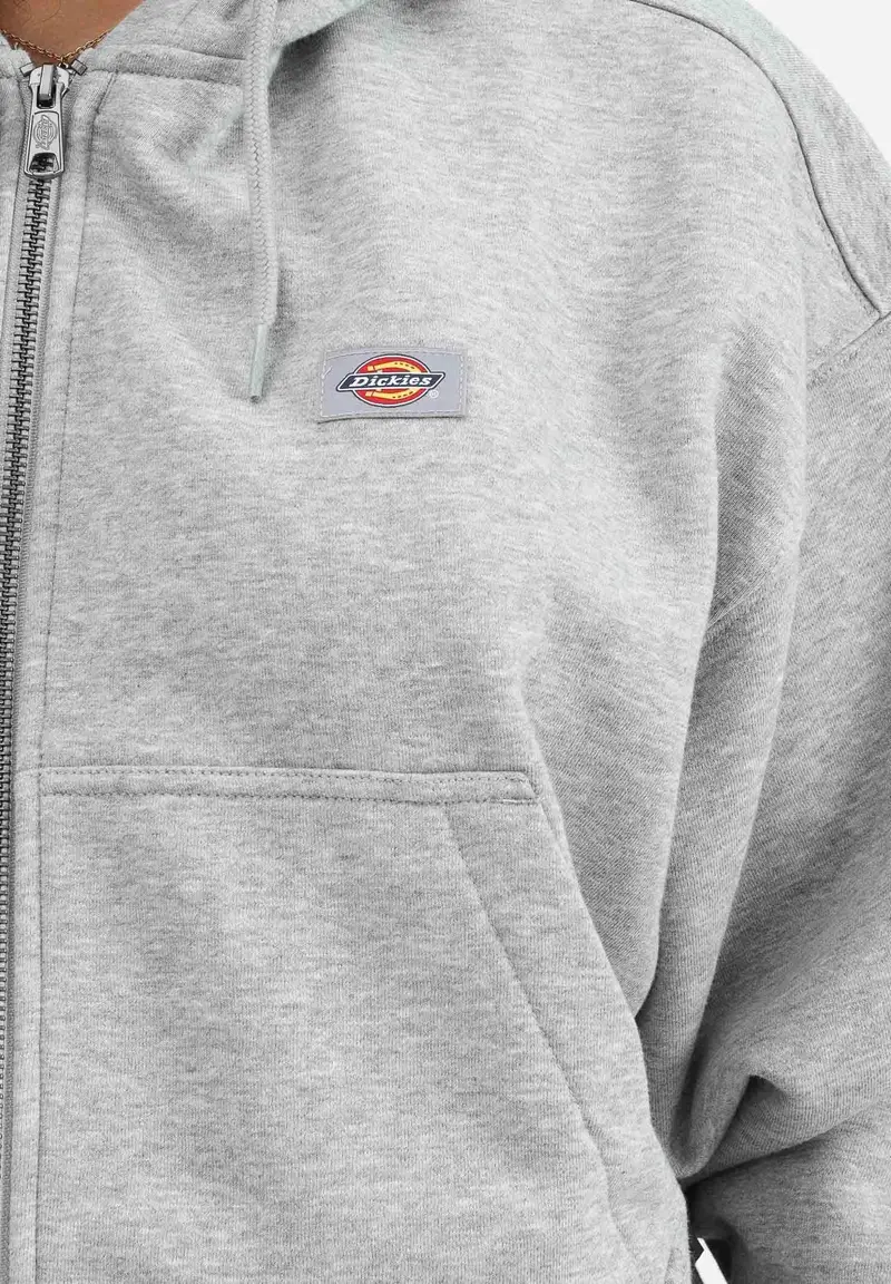 Felpa con zip Oakport grigia da donna miniatura 3