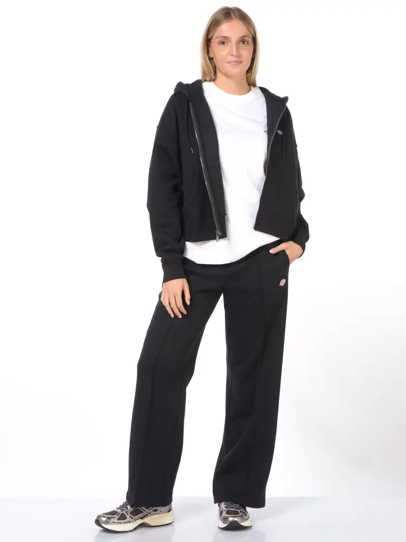felpa da donna Dickies con cappuccio e zip NERO miniatura 2