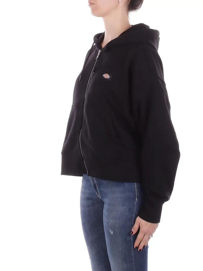 Felpa Donna DICKIES Black Oakport zip hoodie ecru miniatura 2