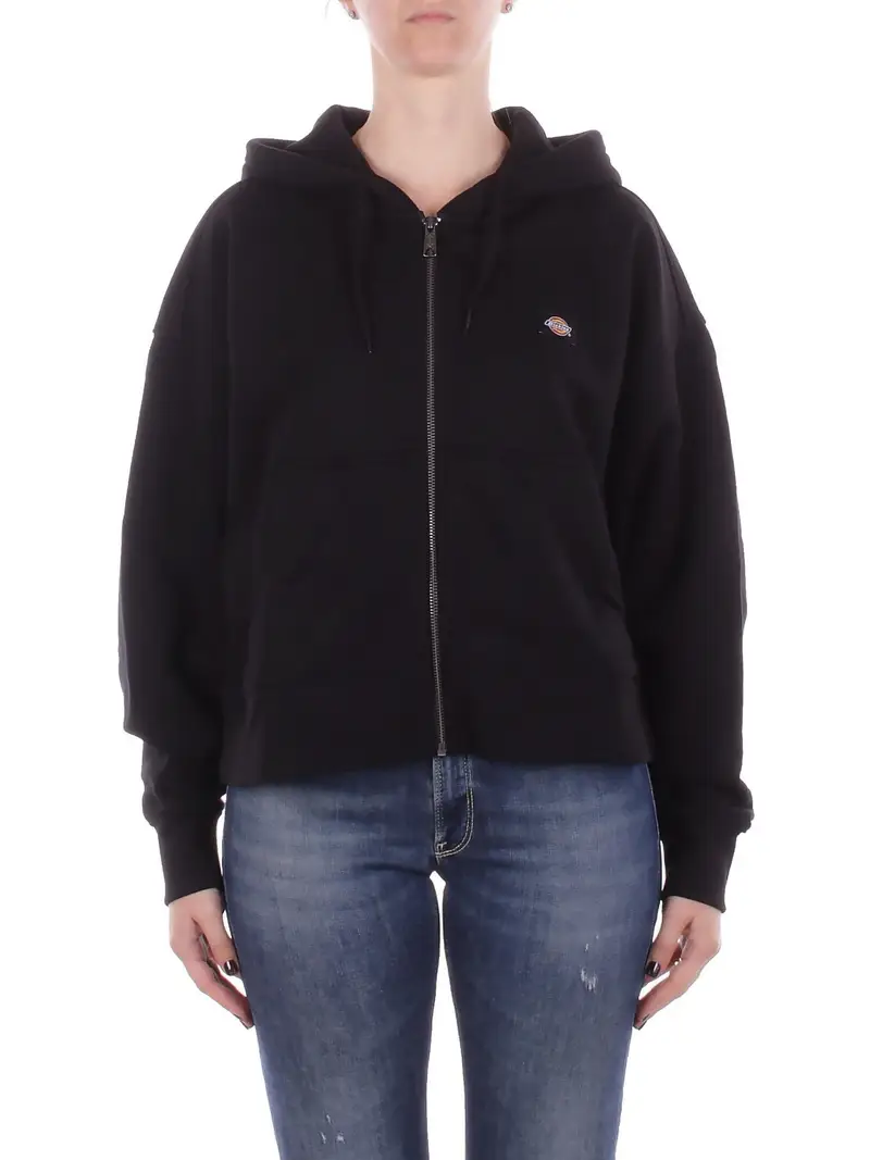 Felpa Donna DICKIES Black Oakport zip hoodie ecru
