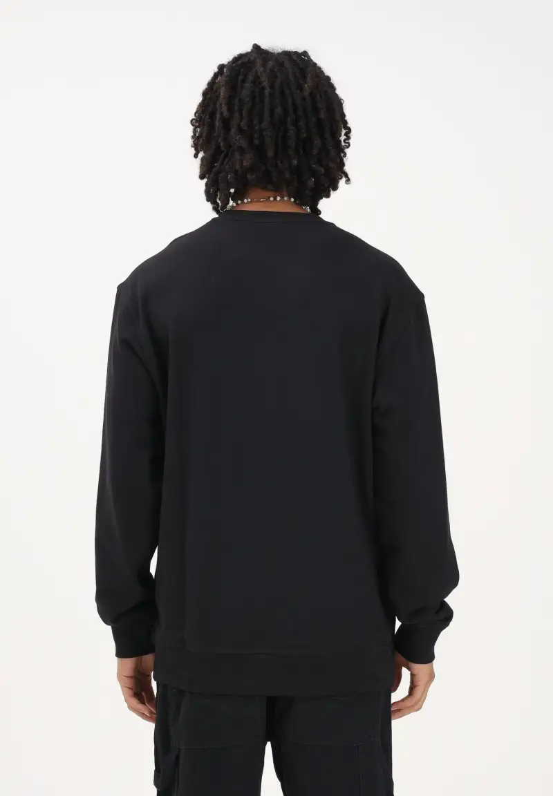 Felpa girocollo Loretto nera da uomo miniatura 3