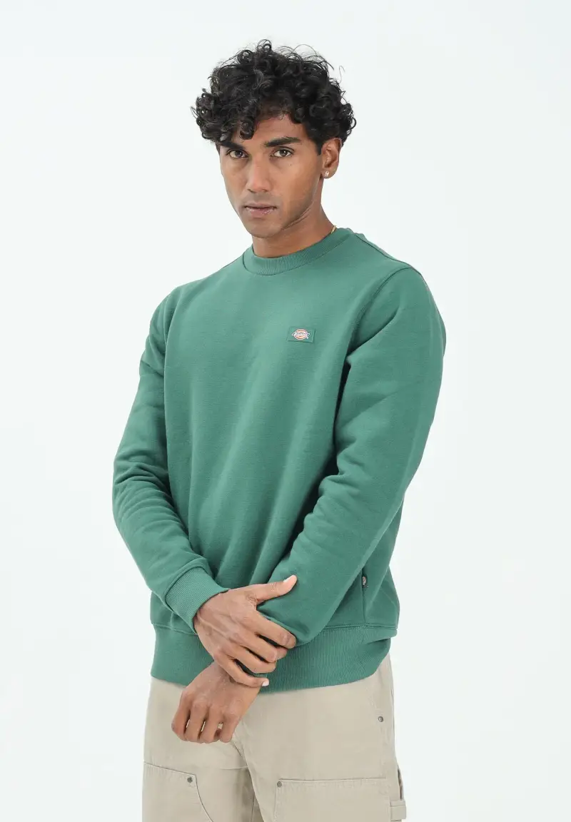 Felpa girocollo Oakport verde da uomo miniatura 2