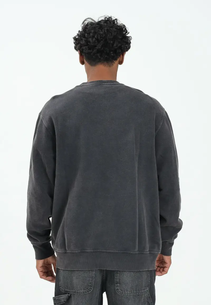 Felpa girocollo PLENTYWOOD nera da uomo miniatura 3