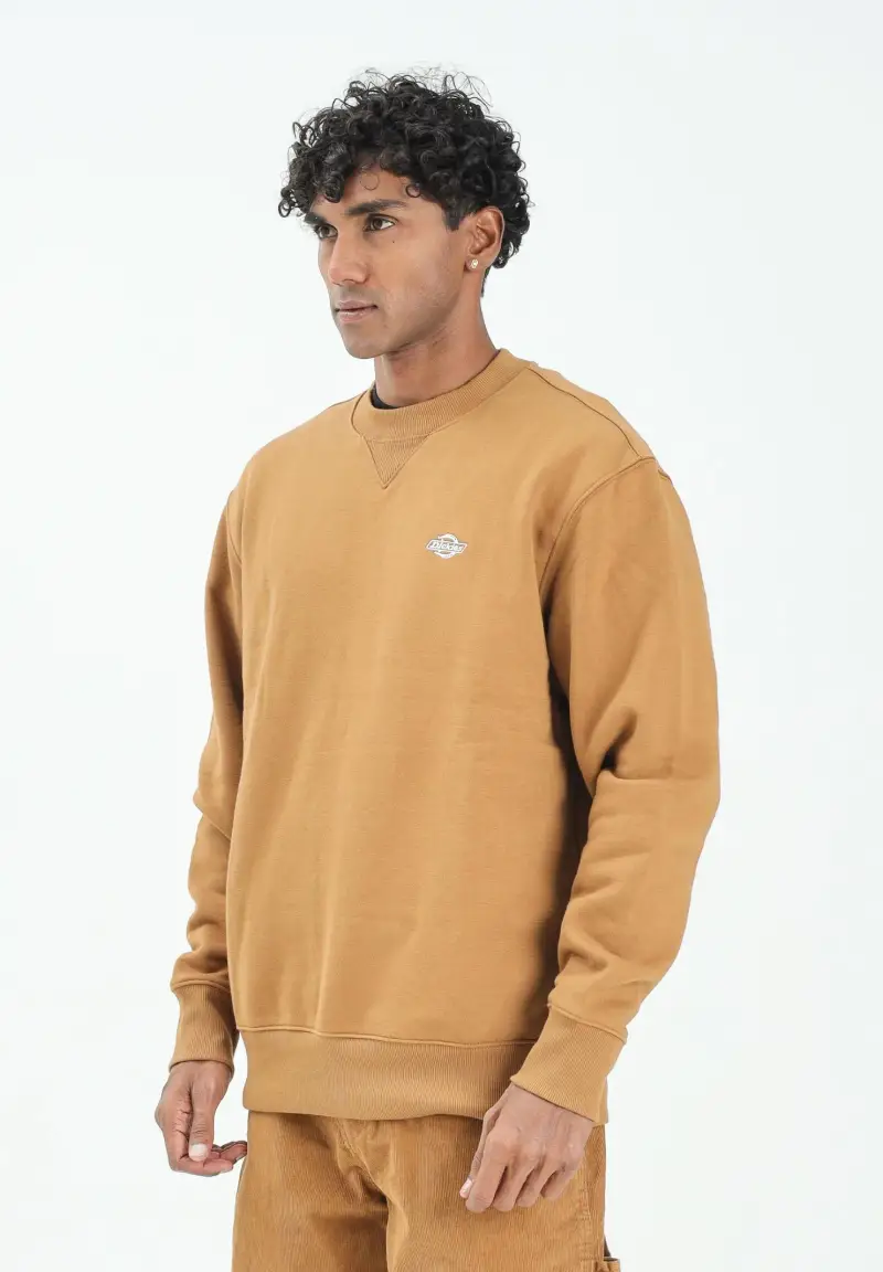 Felpa girocollo Summerdale cammello da uomo