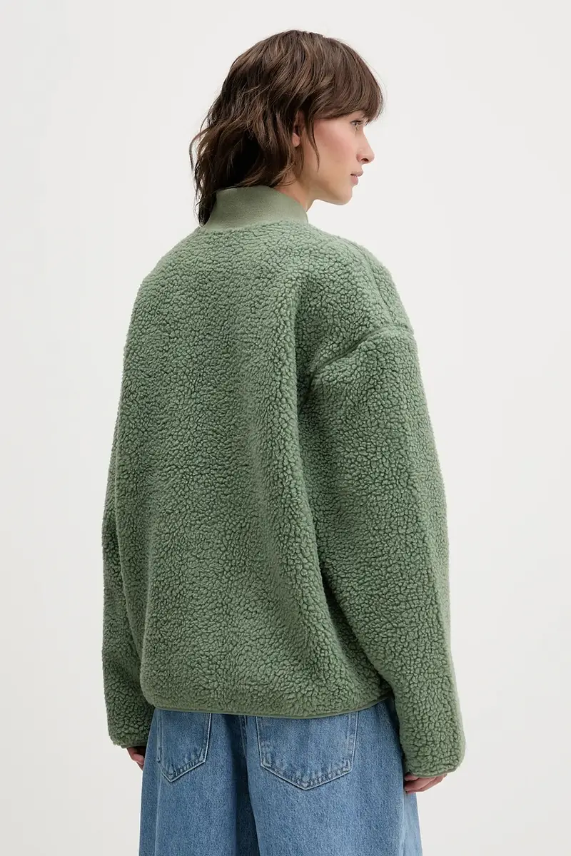 felpa in pile donna colore verde DK0A88BN miniatura 3