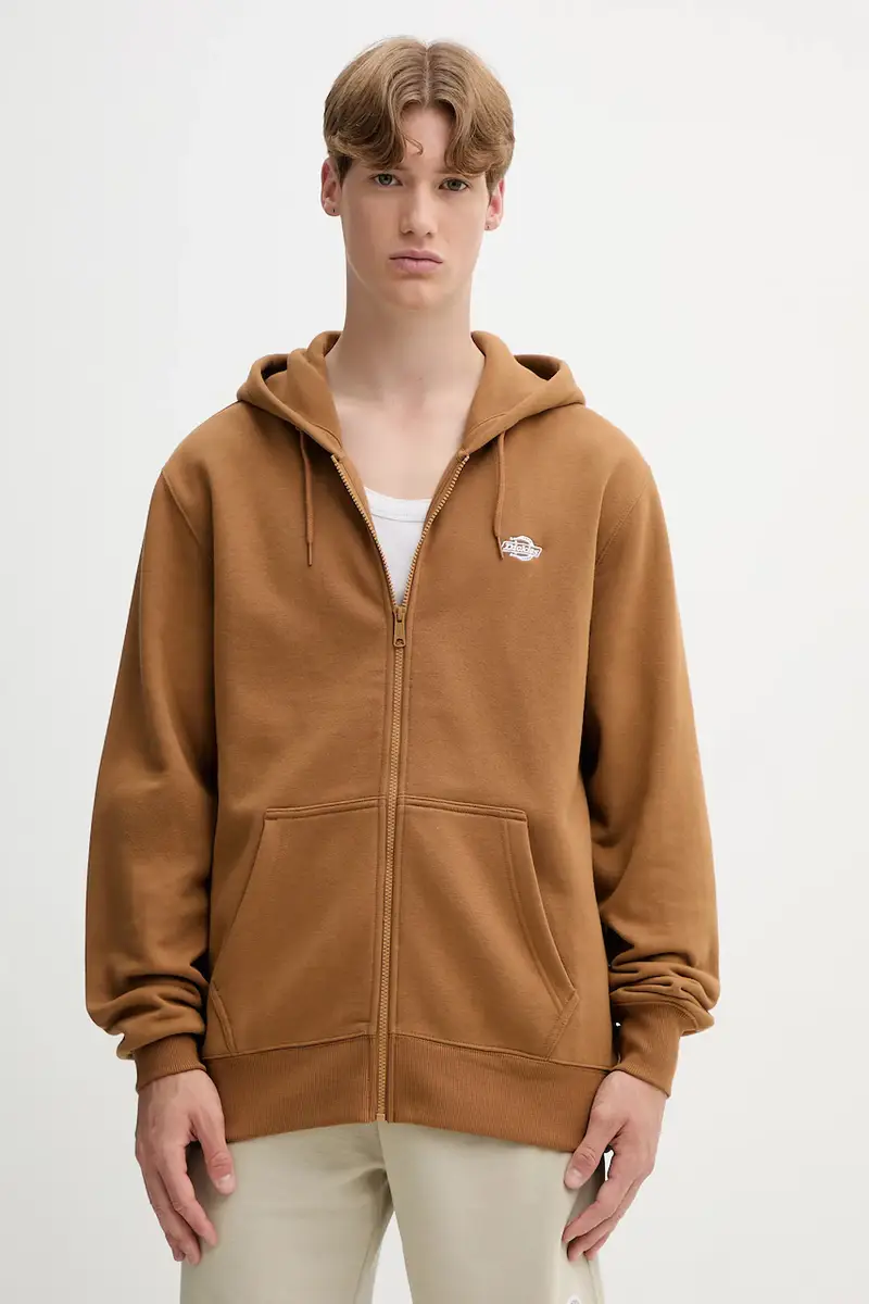 felpa SUMMERDALE ZIP THROUGH uomo colore grigio con cappuccio DK0A4YQA Marrone