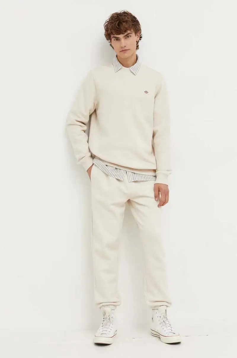 felpa uomo colore beige DK0A4XCE miniatura 2