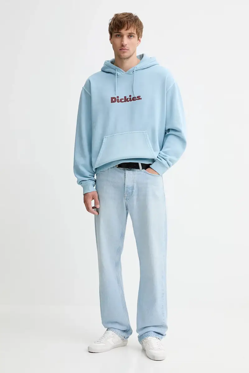 felpa uomo colore blu con cappuccio DK0A87NP miniatura 2