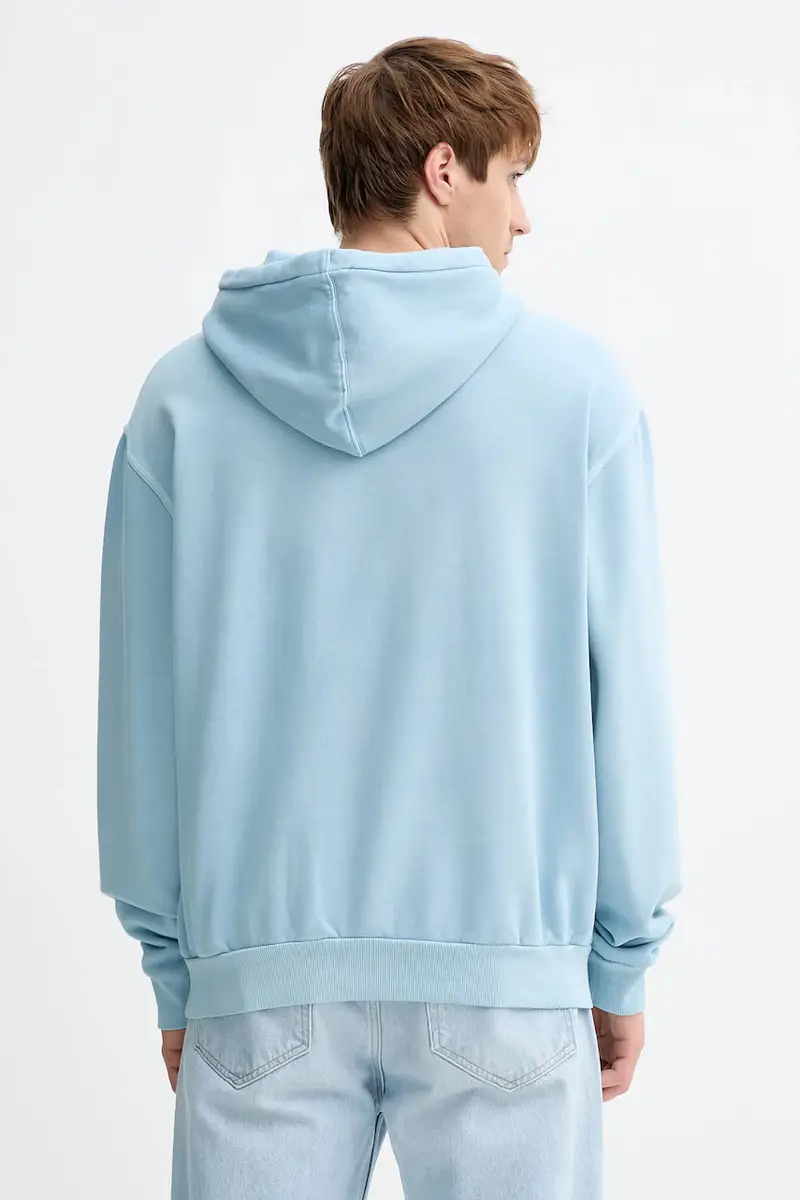 felpa uomo colore blu con cappuccio DK0A87NP miniatura 3