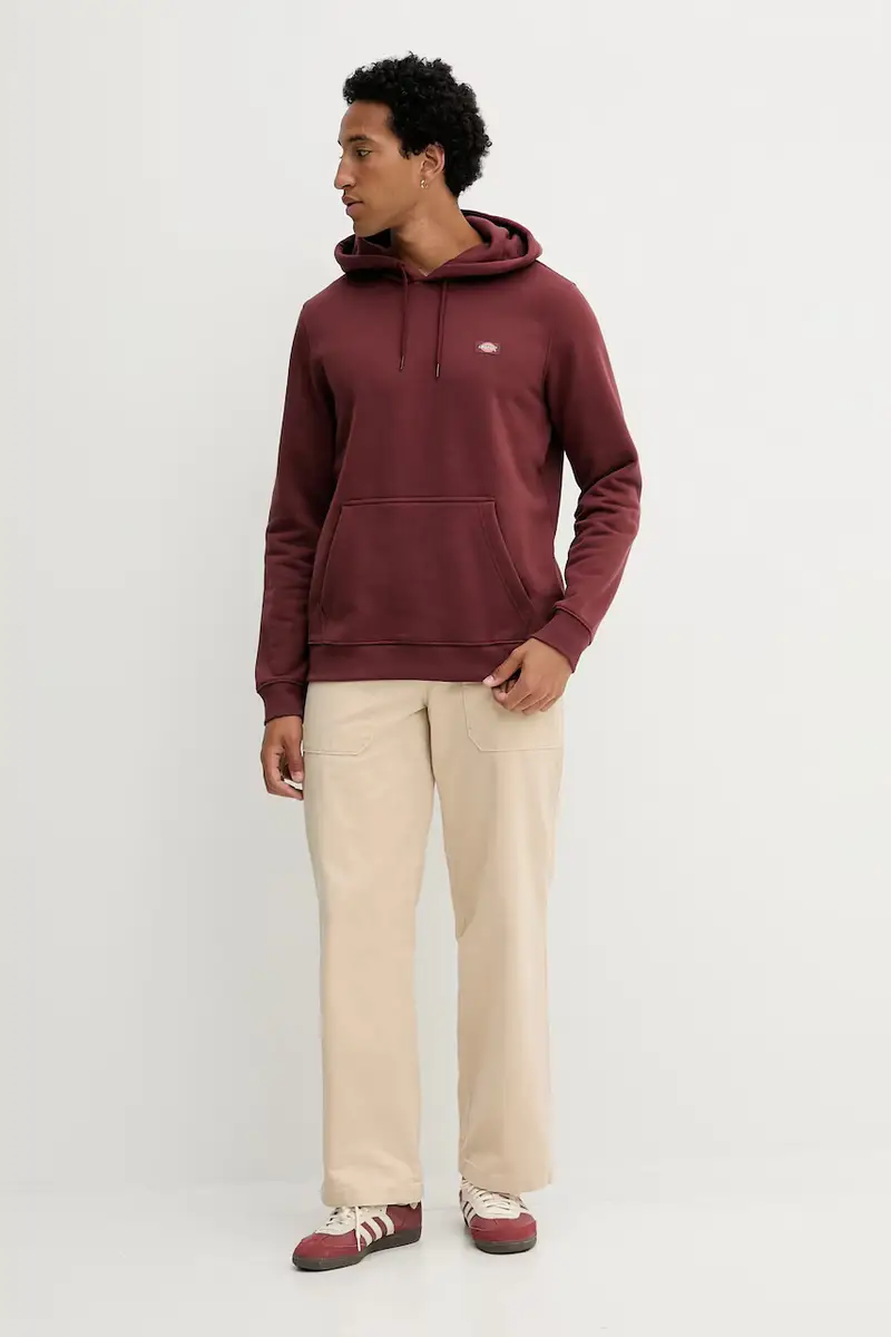 felpa uomo colore granata con cappuccio DK0A4XCD miniatura 2