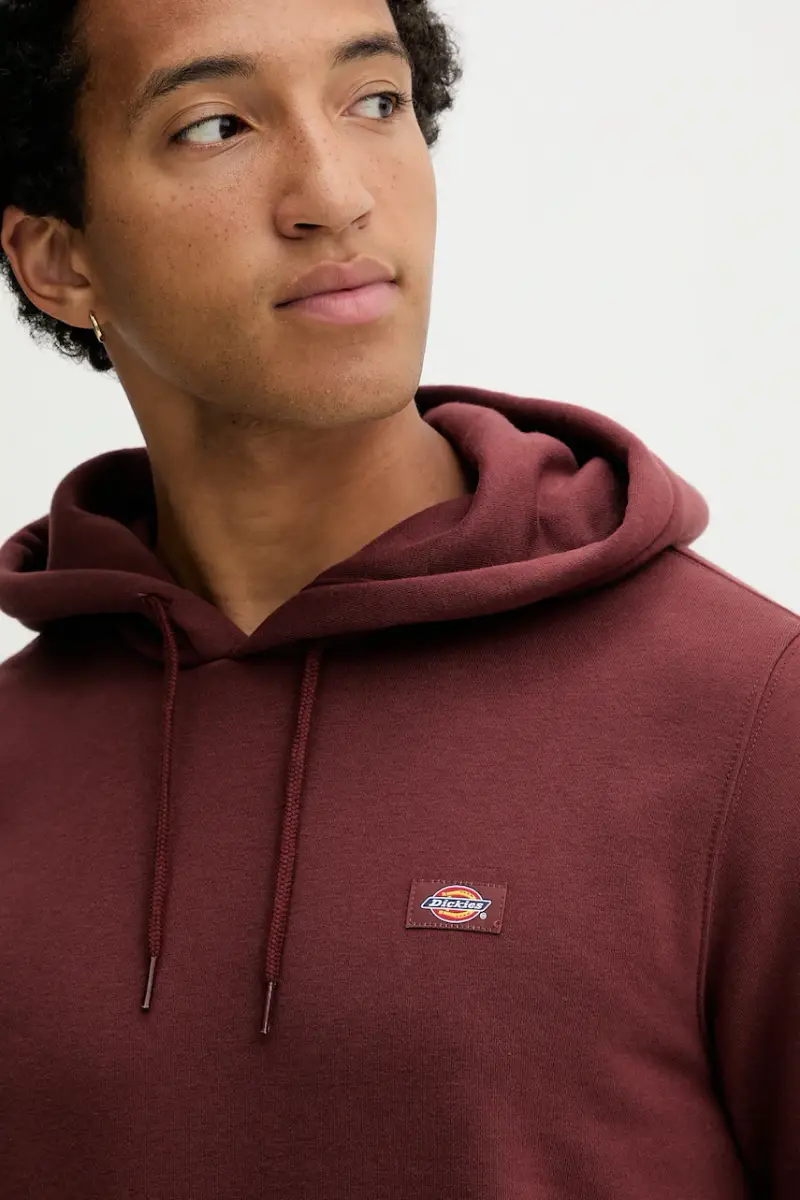 felpa uomo colore granata con cappuccio DK0A4XCD miniatura 4