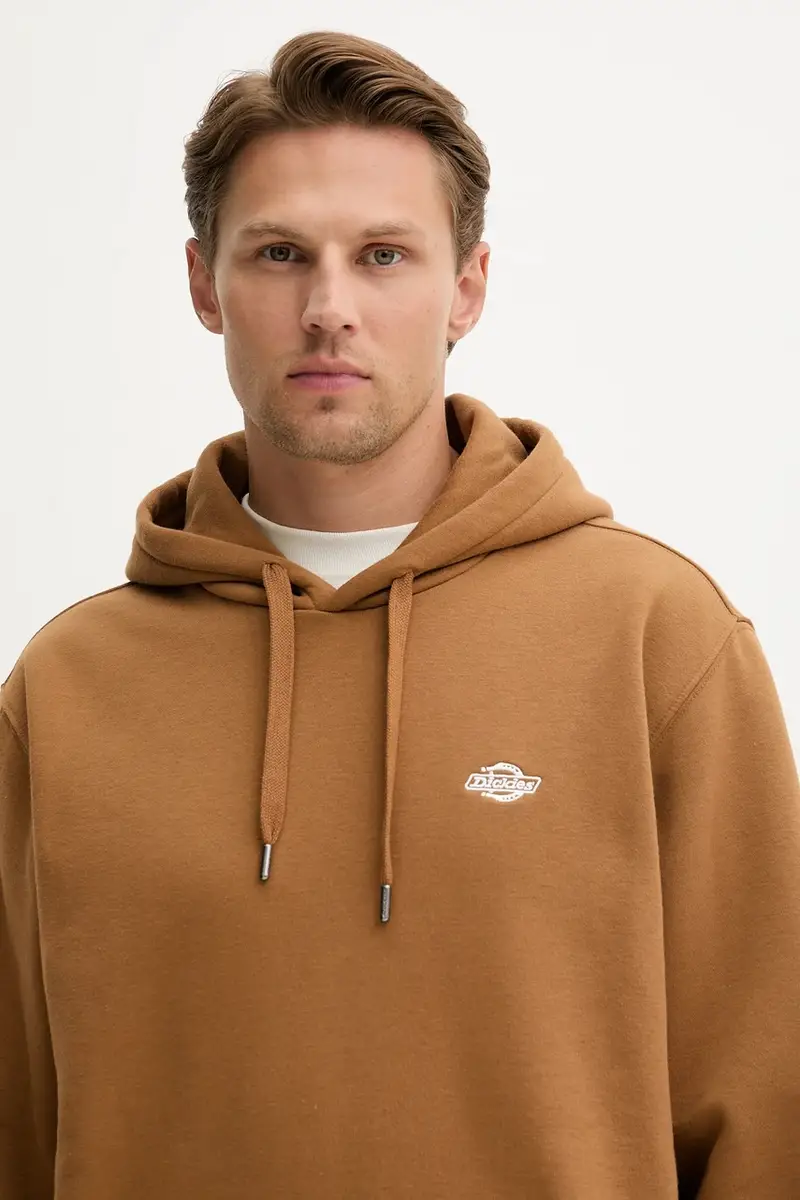 felpa uomo colore nero con cappuccio Marrone miniatura 4