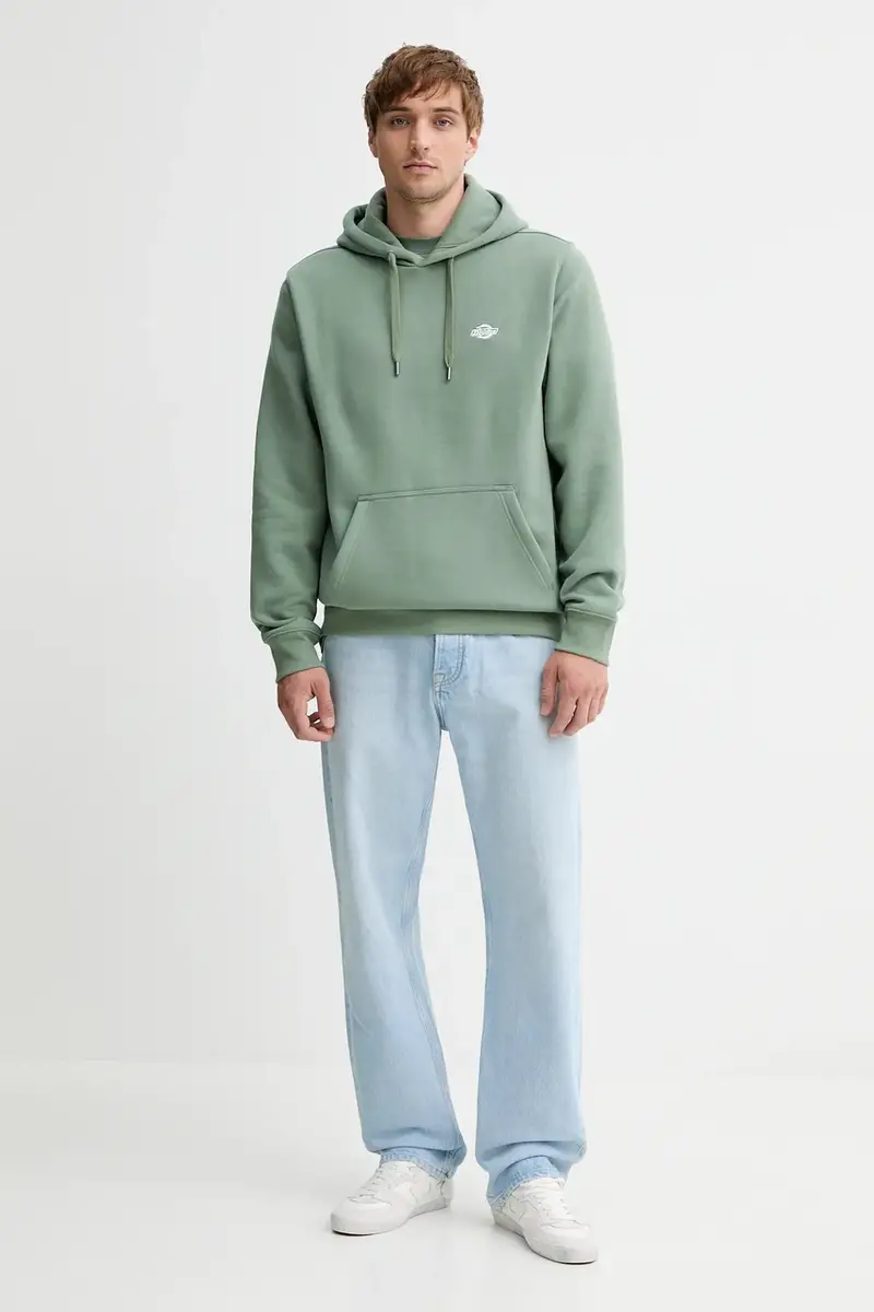 felpa uomo colore nero con cappuccio Verde miniatura 2