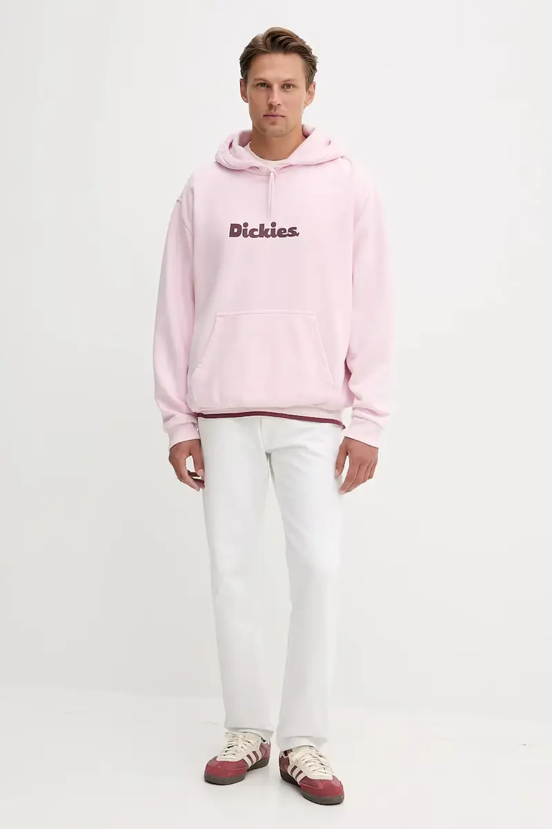 felpa uomo colore rosa con cappuccio DK0A87NP miniatura 2