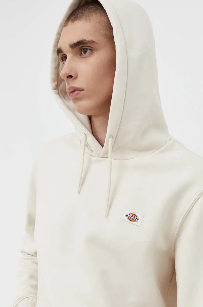 felpa uomo con cappuccio Beige miniatura 4