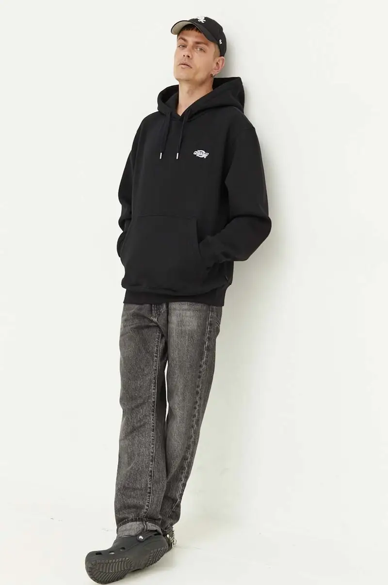 felpa uomo con cappuccio Nero miniatura 2