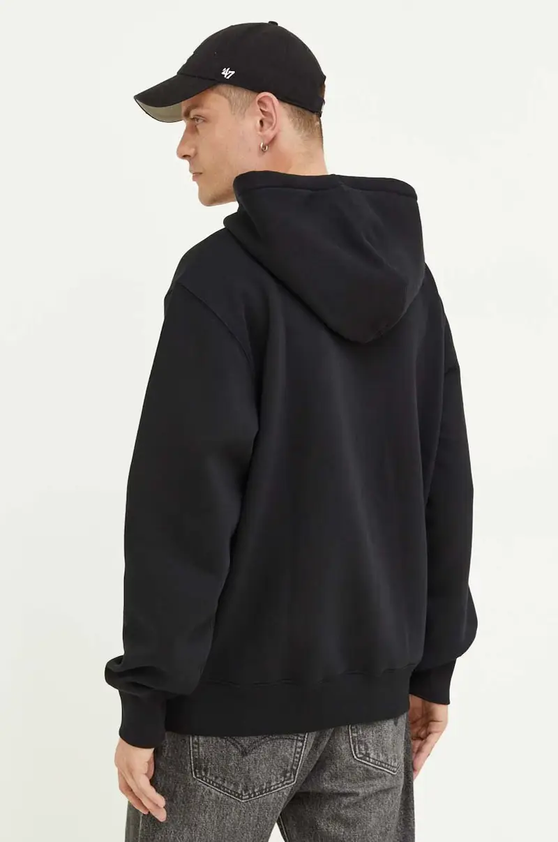 felpa uomo con cappuccio Nero miniatura 3