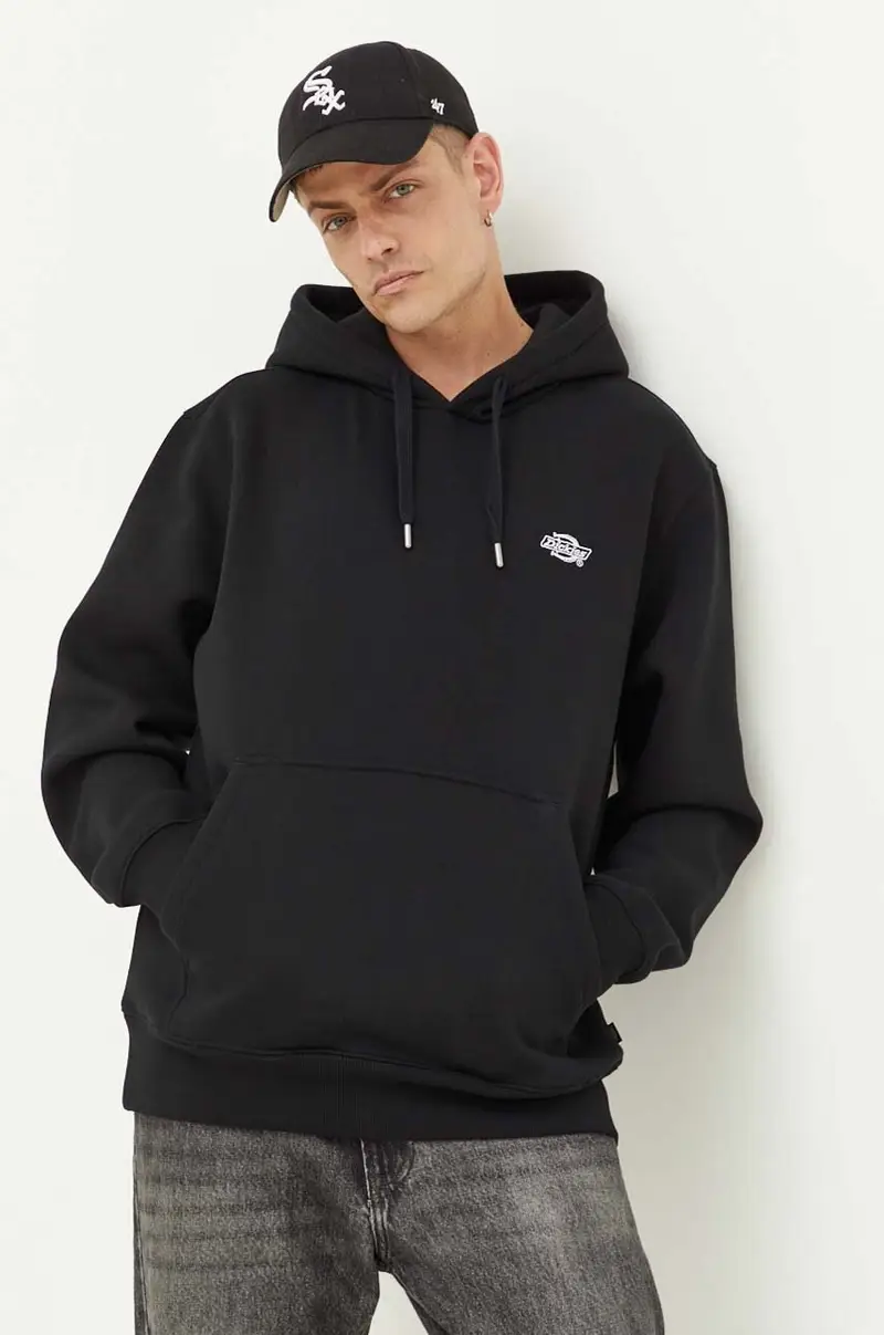 felpa uomo con cappuccio Nero