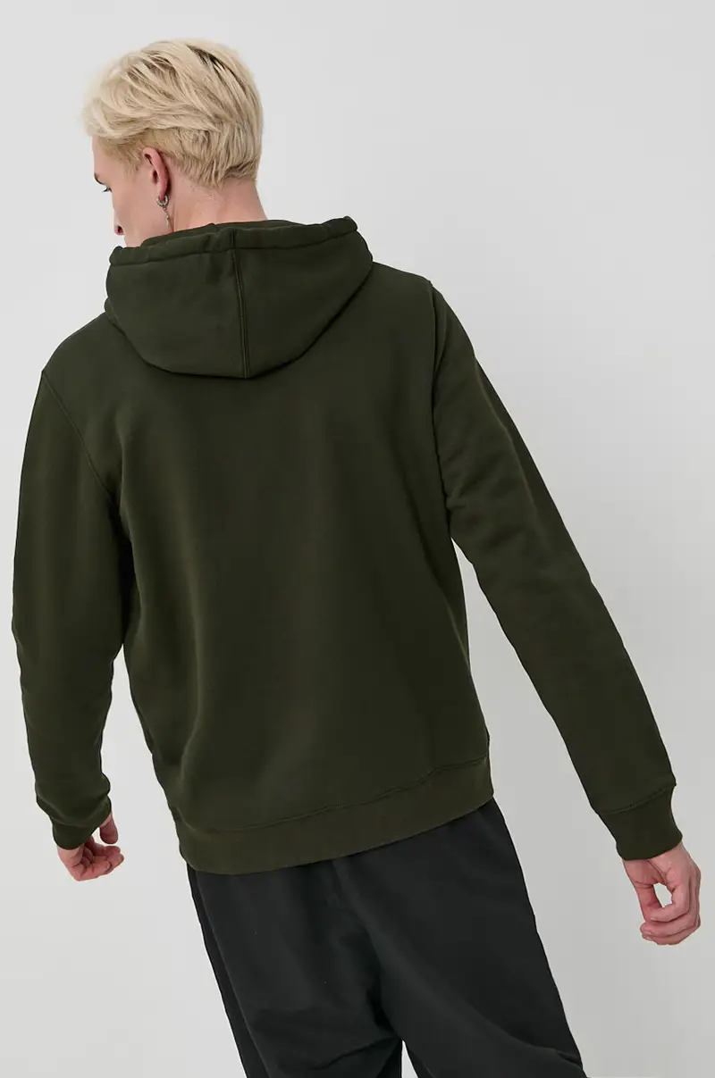 felpa uomo con cappuccio Verde miniatura 3