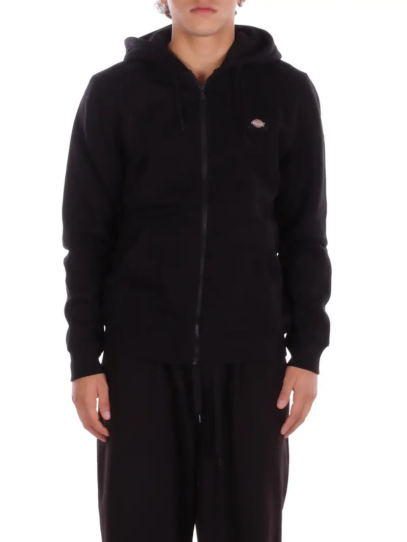 Felpa Uomo DICKIES Black Oakport zip hoodie